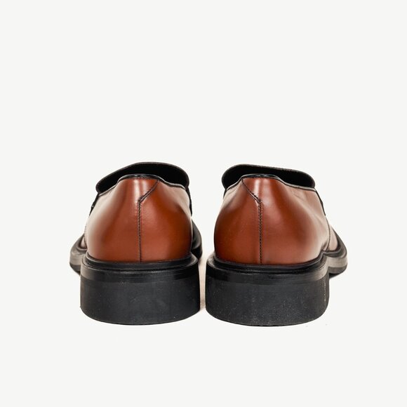 Prada Bruciato Bright Calf Leather Round Toe Penny Loafers - Picture 3 of 11